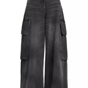 Black Cargo Jeans display